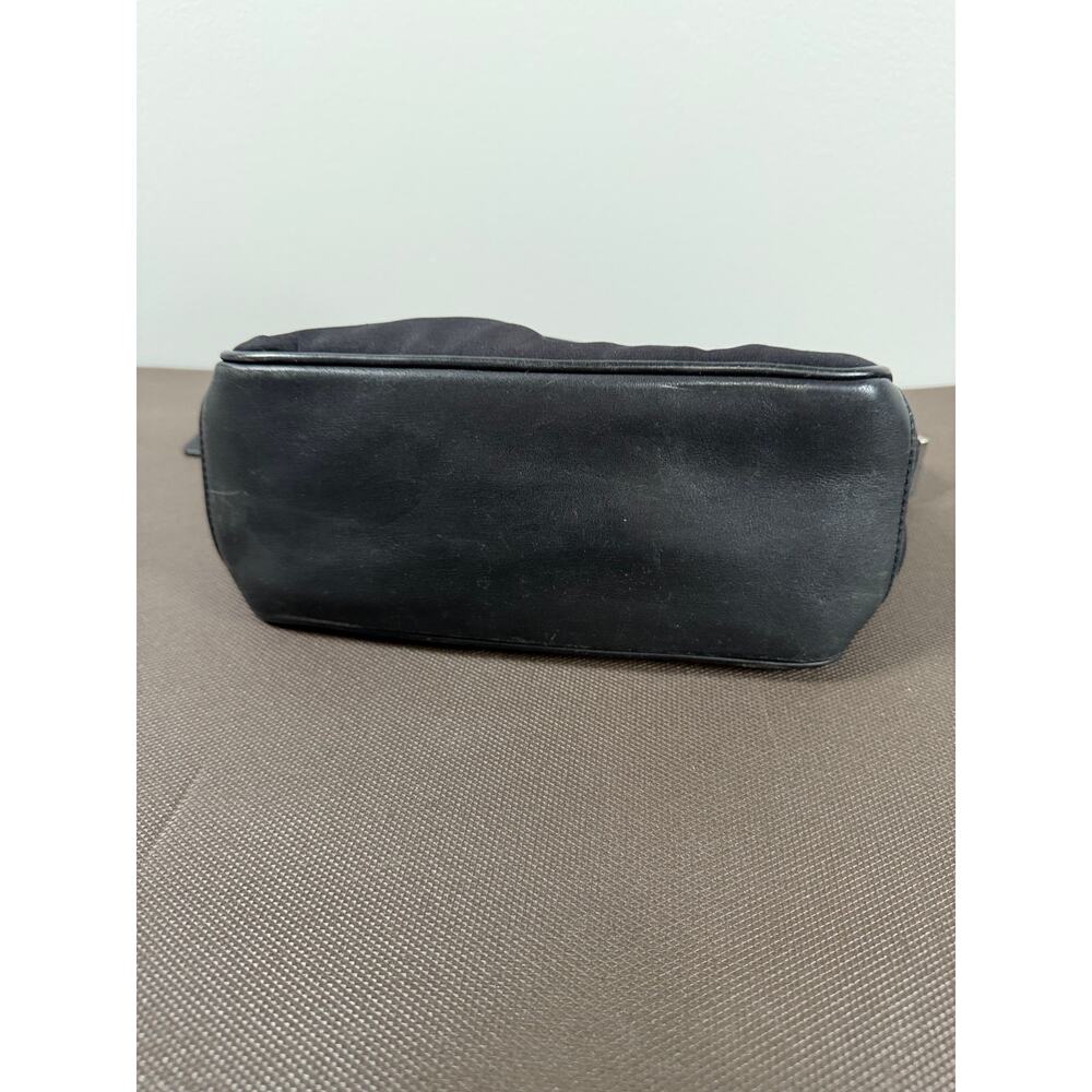 Coach Vintage Neoprene Leather Trim Small Solid Black Purse Pouchette 90s Rare - Picture 5 of 15
